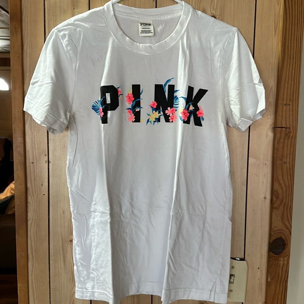 Pink tropical tee